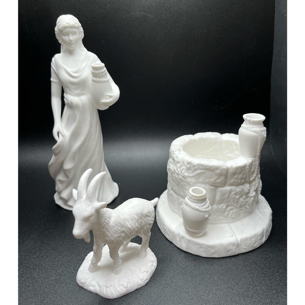 Lenox Woman of Bethlehem Nativity Set 2001 LE Bone China Goat & Well Complete